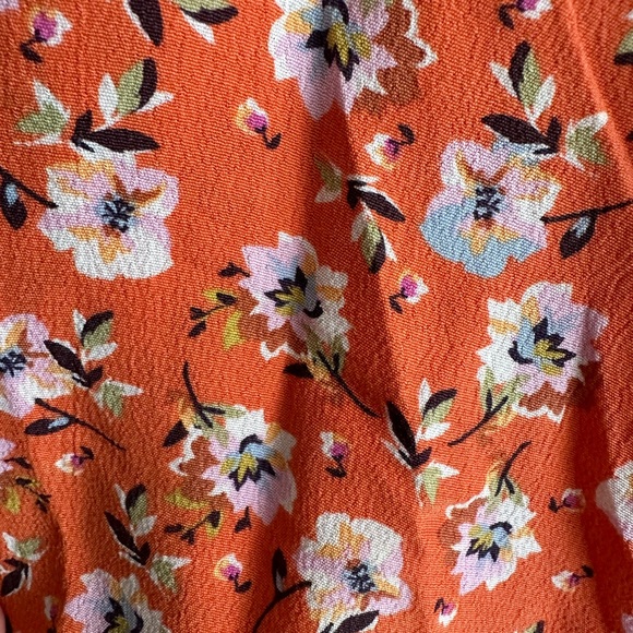 Orange floral wrap dress - Picture 4 of 5